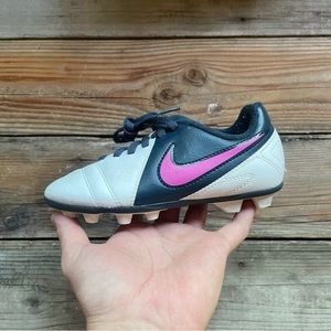 Preschool PS Nike CTR360 CTR 360 White Navy Blue Cleats Shoes